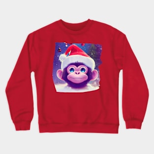 Super Cute Monkey Happy Christmas Crewneck Sweatshirt